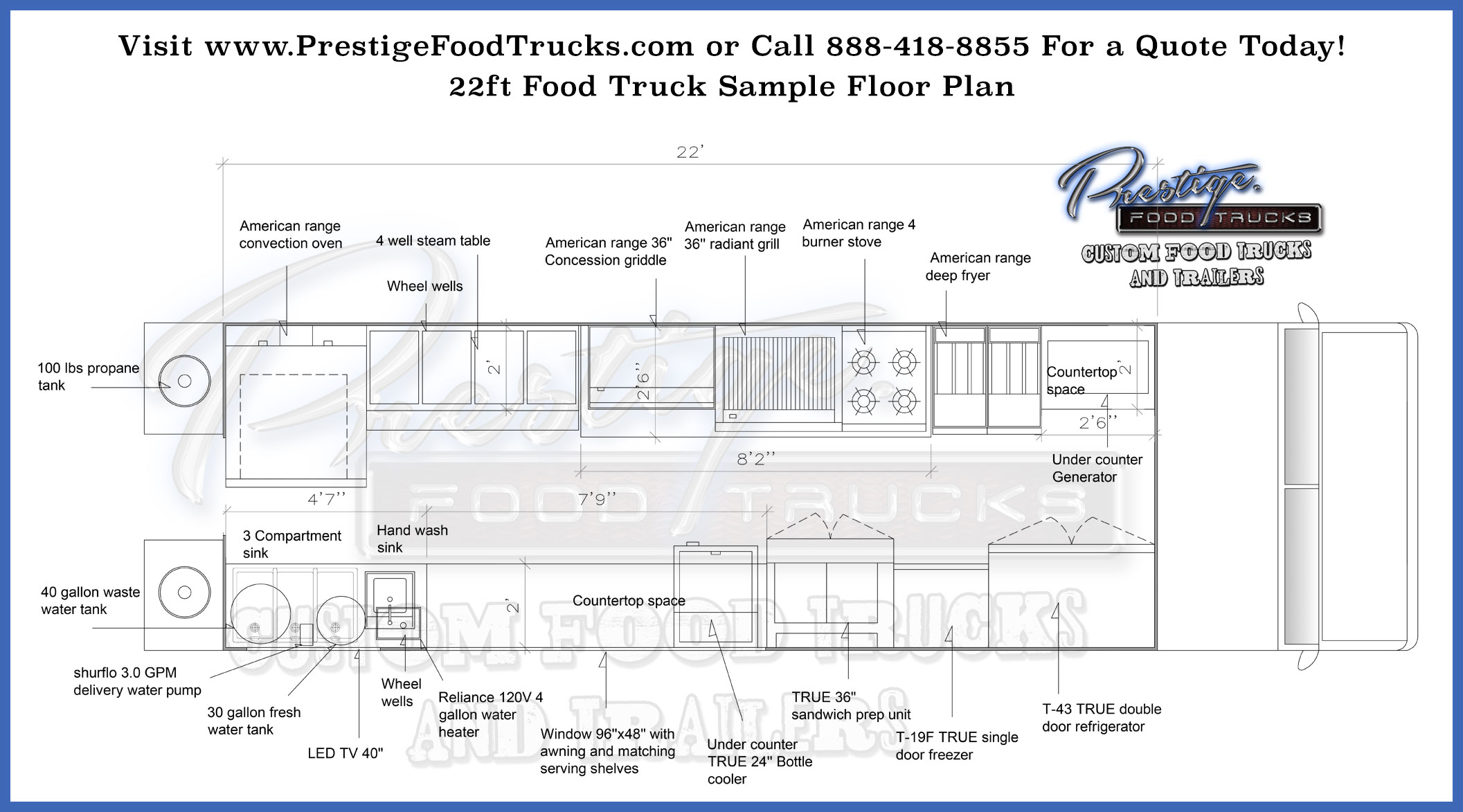 Custom Food Truck Floor Plan Samples Custom Food Truck