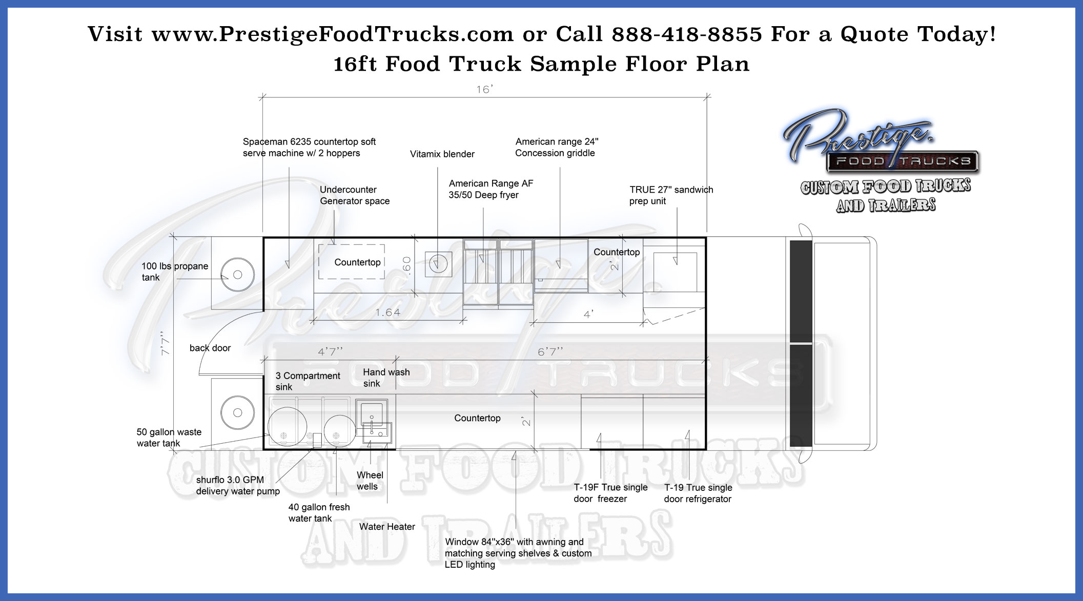 Custom Food Truck Floor Plan Samples Prestige Custom