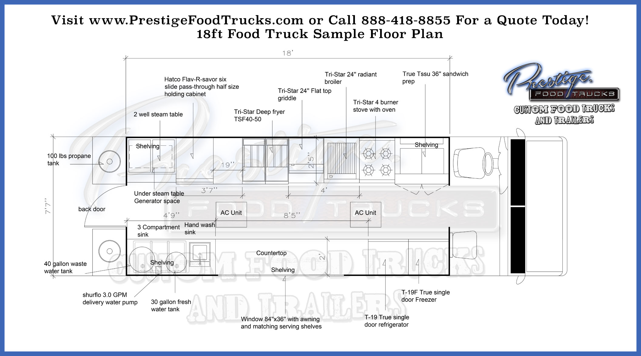 Custom Food Truck Floor Plan Samples Prestige Custom