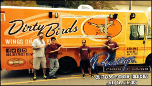 custom food truck builder manufacturer vending mobile concessions trailer prestige trucks - dirty birds food truck
