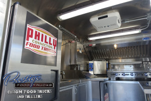 kitchen interior of Philly Connection food truck