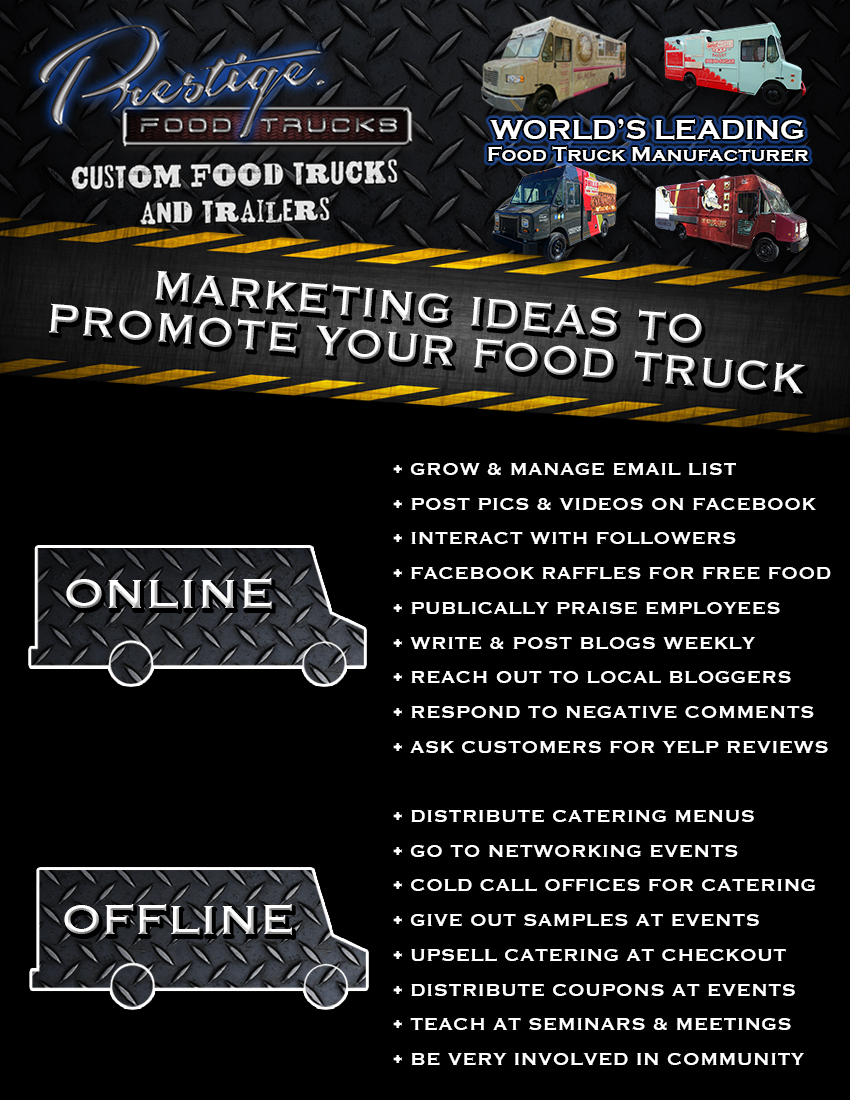food trucks marketing ideas infographic