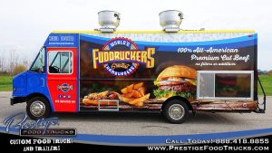driver's side of fuddrucker's food truck