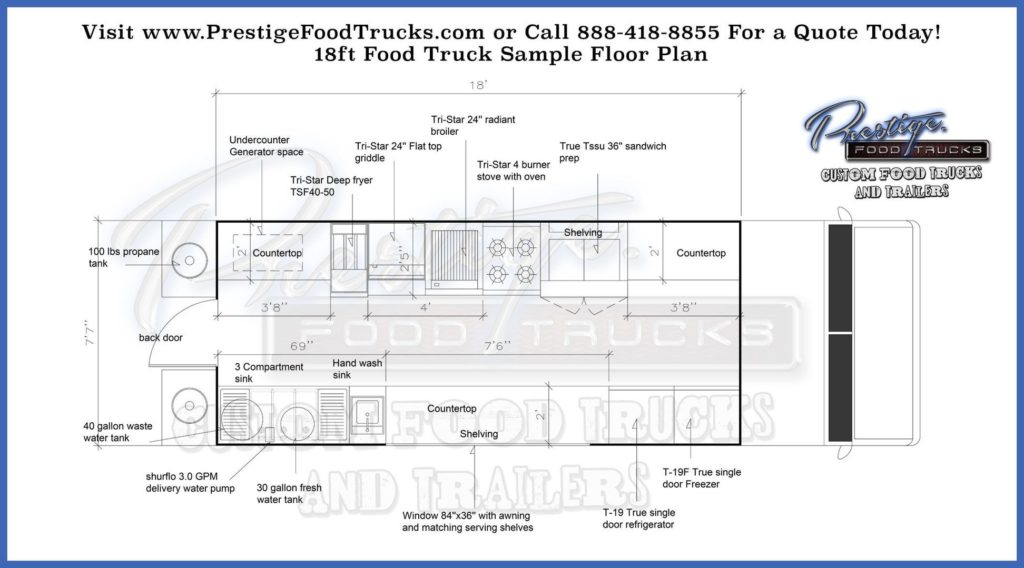 food truck floor plan schematic