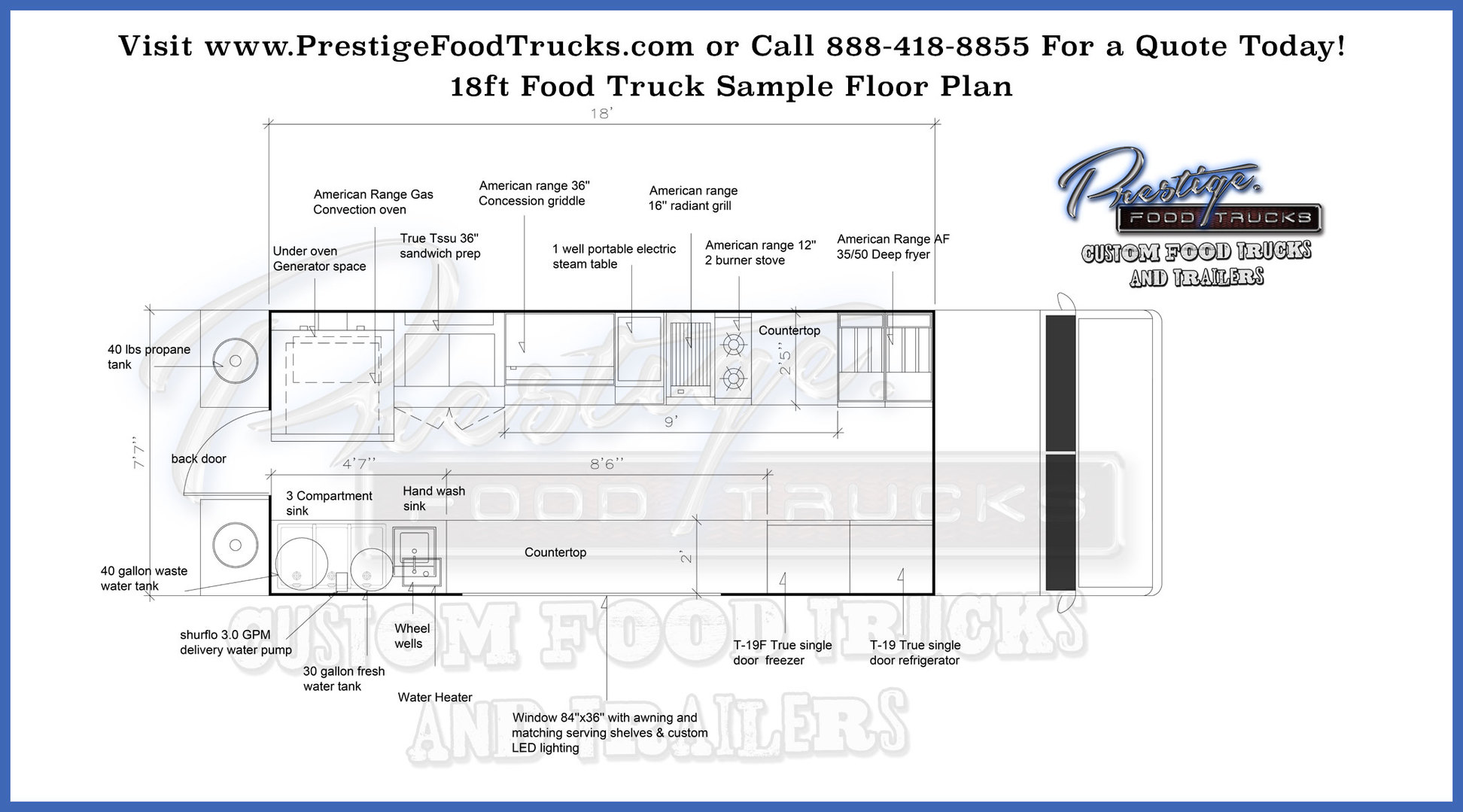 Food Truck Floor Plan Samples Prestige Food Trucks
