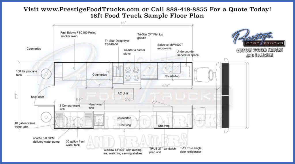 Food Truck Floor Plan Samples Prestige Food Trucks