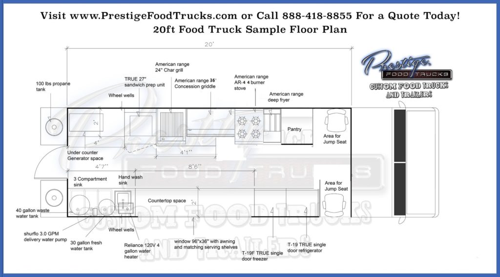 Food Truck Floor Plan Samples | Prestige Food Trucks