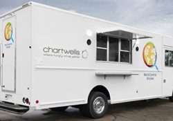 white food truck for world central kitchen