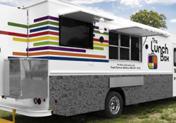 colorful school lunch food truck