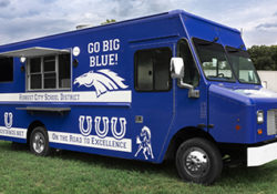 blue food truck